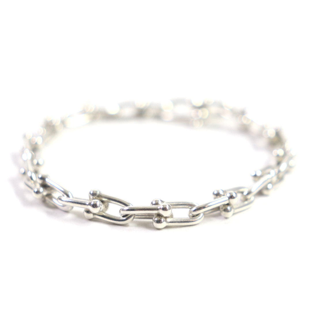 美品▼TIFFANY&Co. ティファニー ハードウェア スモールリンク AG925 チェーン ブレスレット シルバー イタリア製 重量18.7g メンズ