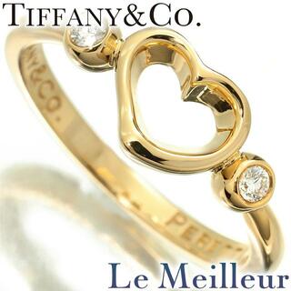 ティファニー(Tiffany & Co.)のティファニー エルサ・ペレッティ オープンハートリング 指輪 ダイヤモンド K18 10号 TIFFANY&Co.  中古 プレラブド 返品OK(リング(指輪))