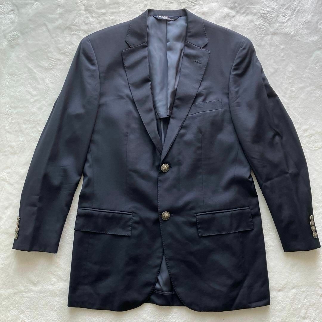 POLO RALPH LAUREN 銀ボタン テーラードジャケット 紺ブレザー POLO RALPH LAUREN 銀ボタン テーラードジャケット 紺ブレザー