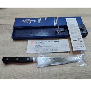 源虎徹(安田刃物)　銀彩　ダマスカス ペティナイフ　150mm　VG10(その他)