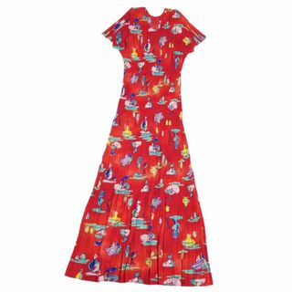 PLEATS PLEASE ISSEY MIYAKE(ひざ丈ワンピース ・ レッド/赤色 PLEATS PLEASE ISSEY MIYAKE(ひざ丈ワンピース ・ レッド/赤色