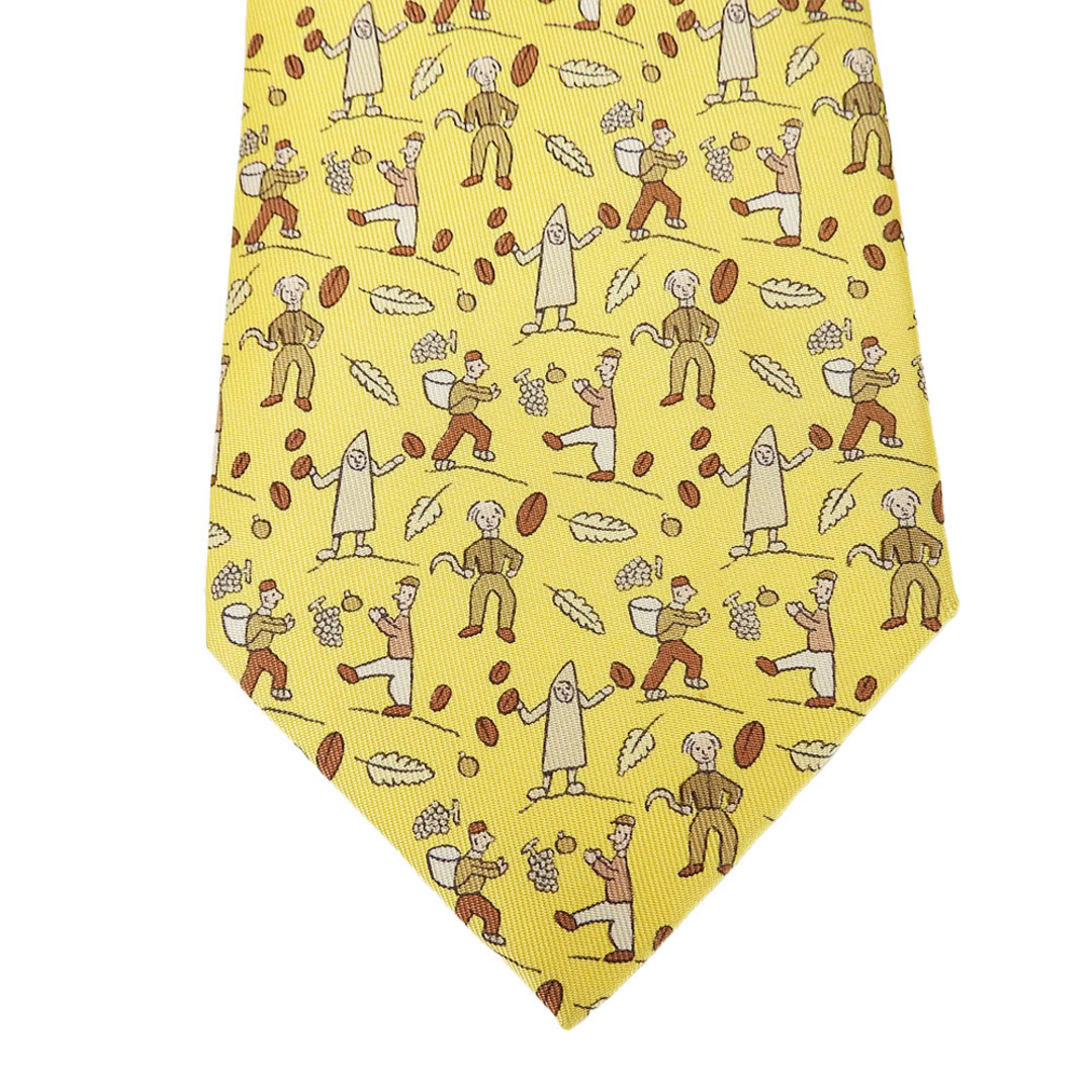 HERMES - 【中古】 エルメス ネクタイ シルク イエロー ビジネス HERMES - 【中古】 エルメス ネクタイ シルク イエロー ビジネス