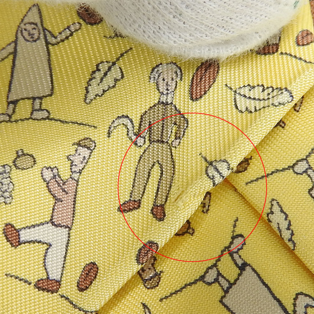 HERMES - 【中古】 エルメス ネクタイ シルク イエロー ビジネス HERMES - 【中古】 エルメス ネクタイ シルク イエロー ビジネス