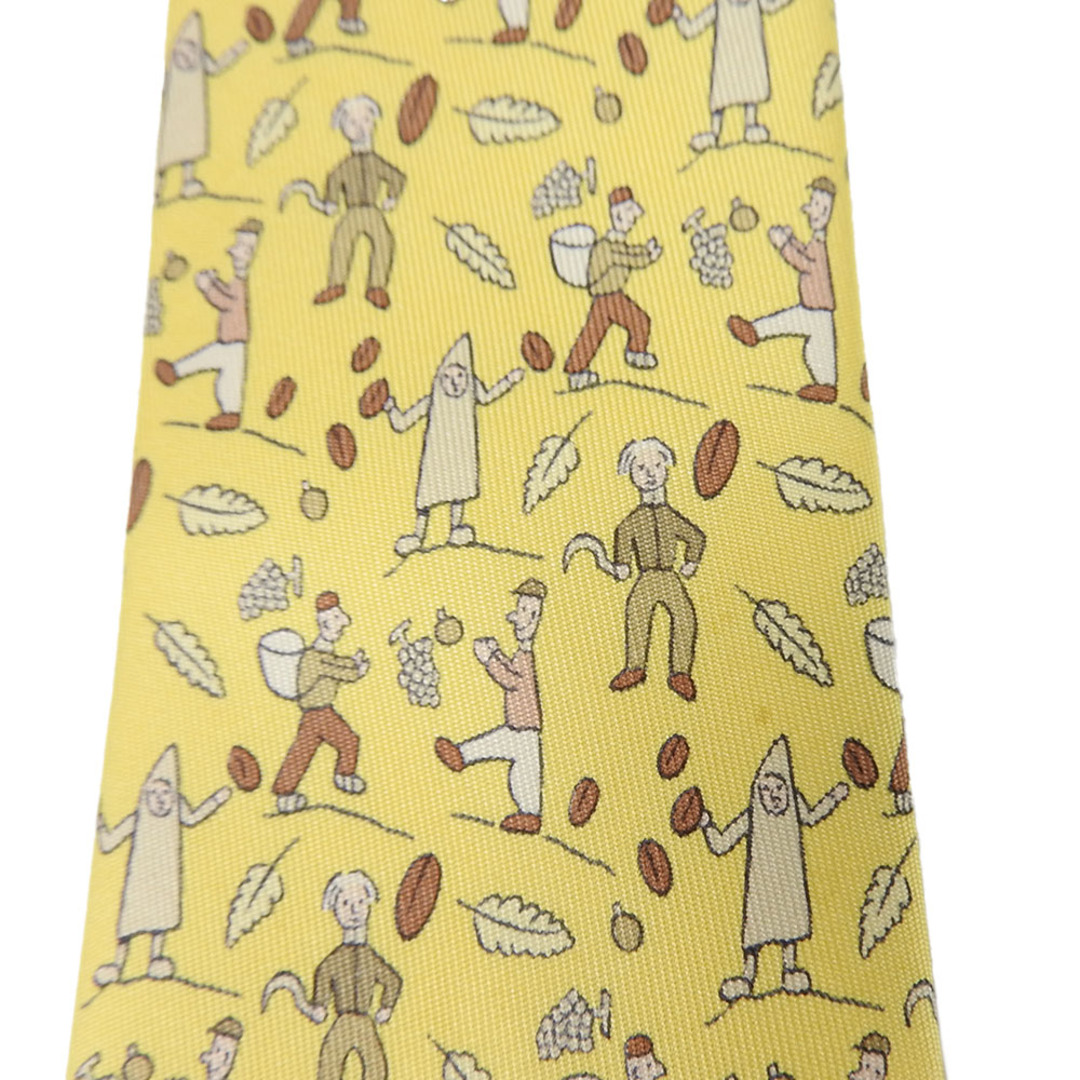 HERMES - 【中古】 エルメス ネクタイ シルク イエロー ビジネス HERMES - 【中古】 エルメス ネクタイ シルク イエロー ビジネス
