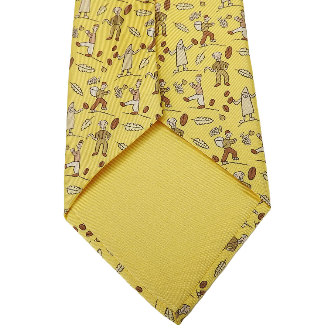 HERMES - 【中古】 エルメス ネクタイ シルク イエロー ビジネス HERMES - 【中古】 エルメス ネクタイ シルク イエロー ビジネス