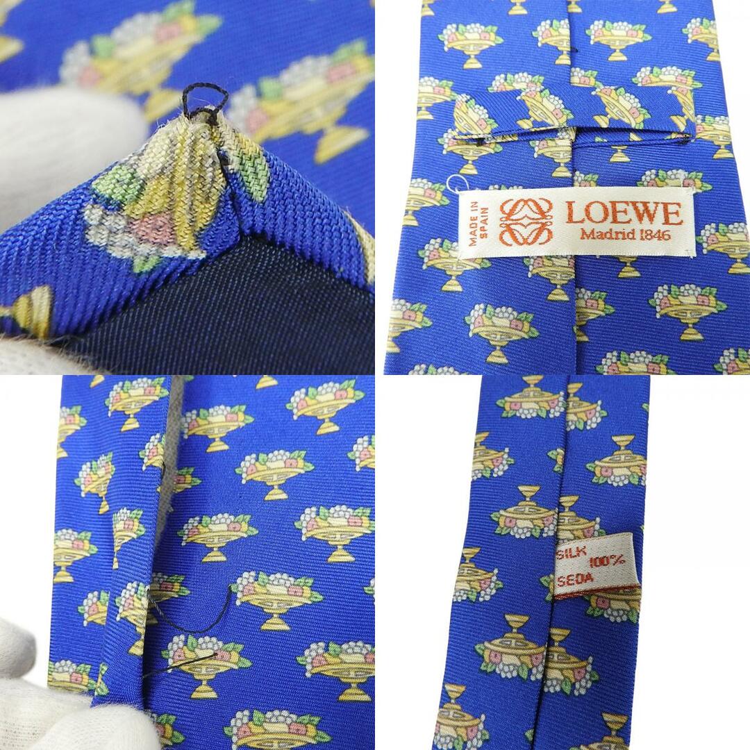 LOEWE - 【中古】 ロエベ ネクタイ シルク ブルー ビジネス LOEWE - 【中古】 ロエベ ネクタイ シルク ブルー ビジネス