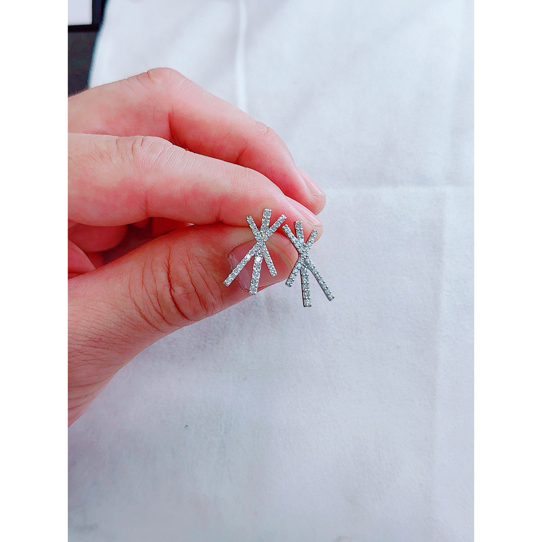☆0.70ct☆✨ダイヤモンドプラチナピアスイヤリング ☆0.70ct☆✨ダイヤモンドプラチナピアスイヤリング