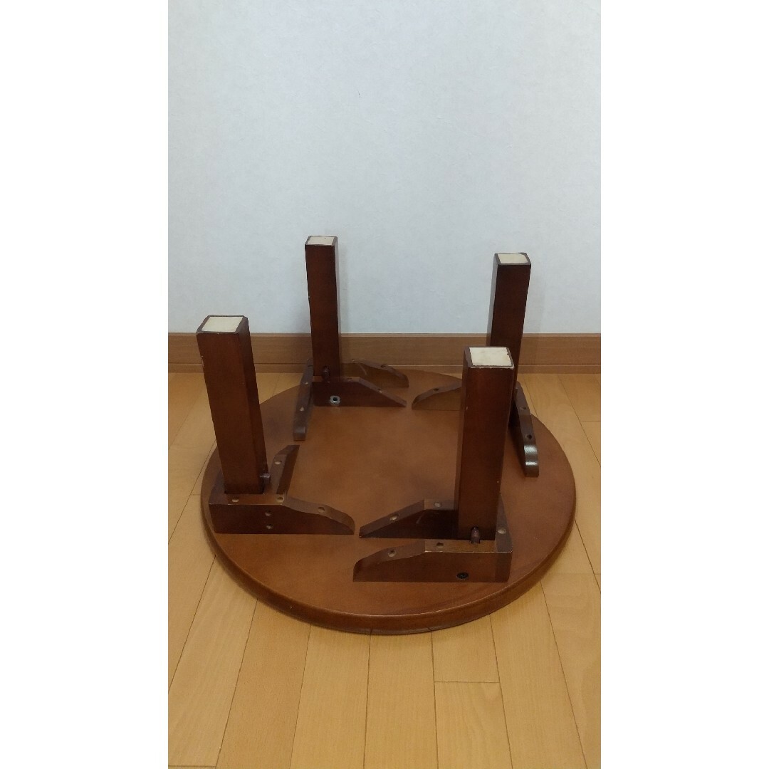 昭和レトロ 丸形 なれ 折りたたみ式 ちゃぶ台 座卓 時代家具 昭和レトロ 丸形 なれ 折りたたみ式 ちゃぶ台 座卓 時代家具