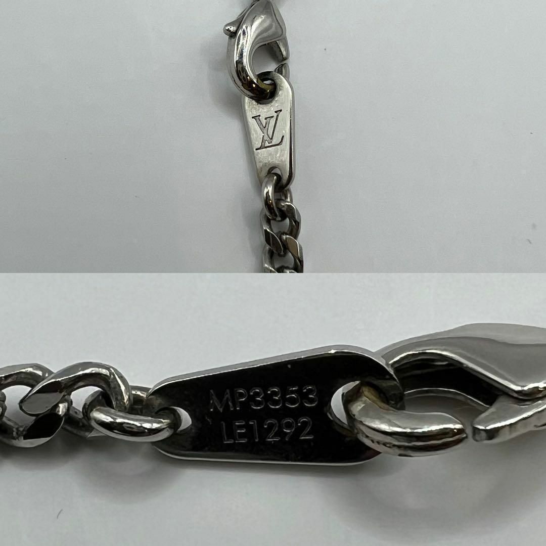 未使用級】ルイヴィトン コリエ LV キーネックレス ペンダント シルバー