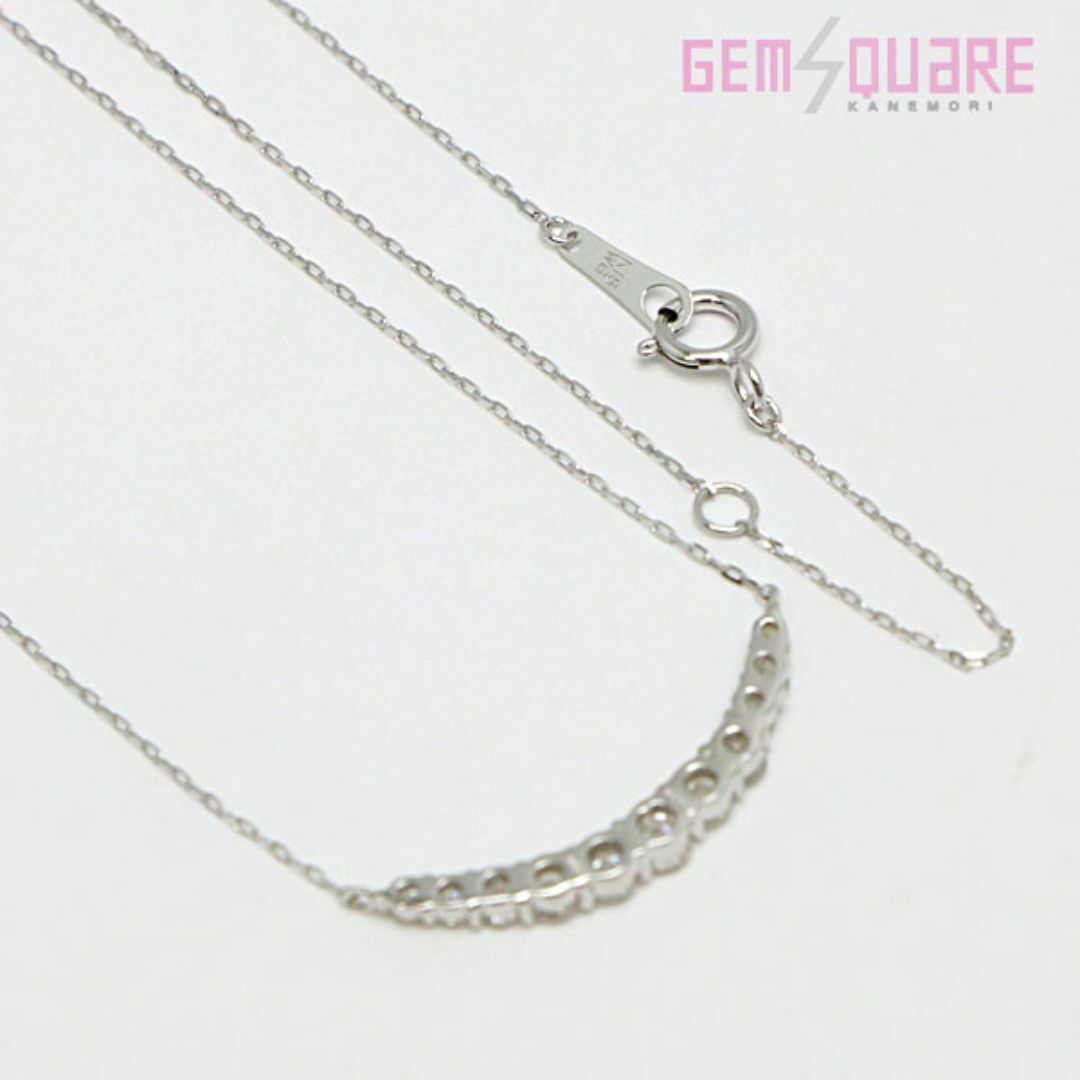 K18WG ダイヤモンド ネックレス D0.50 1.34g 40cm ダイヤキレイ 美品 K18WG ダイヤモンド ネックレス D0.50 1.34g 40cm ダイヤキレイ 美品