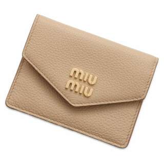 ミュウミュウ(miumiu)のミュウミュウ カードケース ロゴ レザー 5MF031 Miu Miu 財布(パスケース/IDカードホルダー)