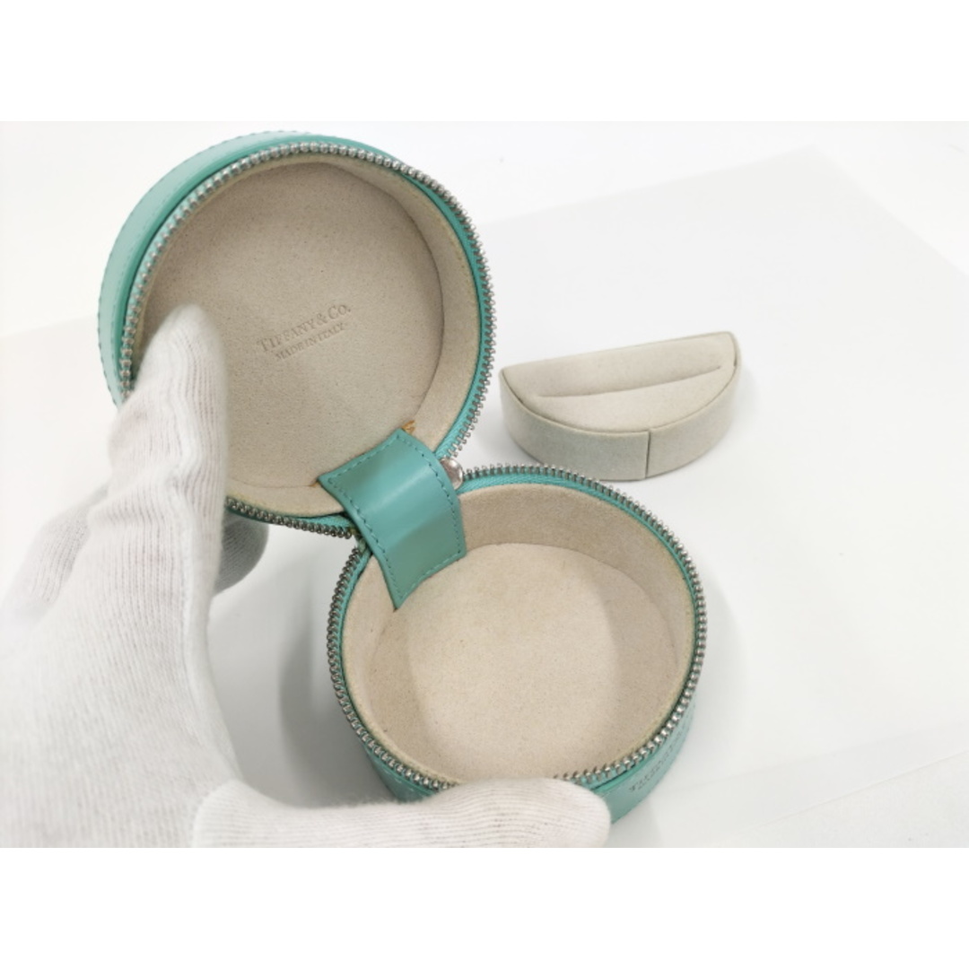 Tiffany & Co. - TIFFANY&Co. ジュエリーボックス 丸型 レザー Tiffany & Co. - TIFFANY&Co. ジュエリーボックス 丸型 レザー