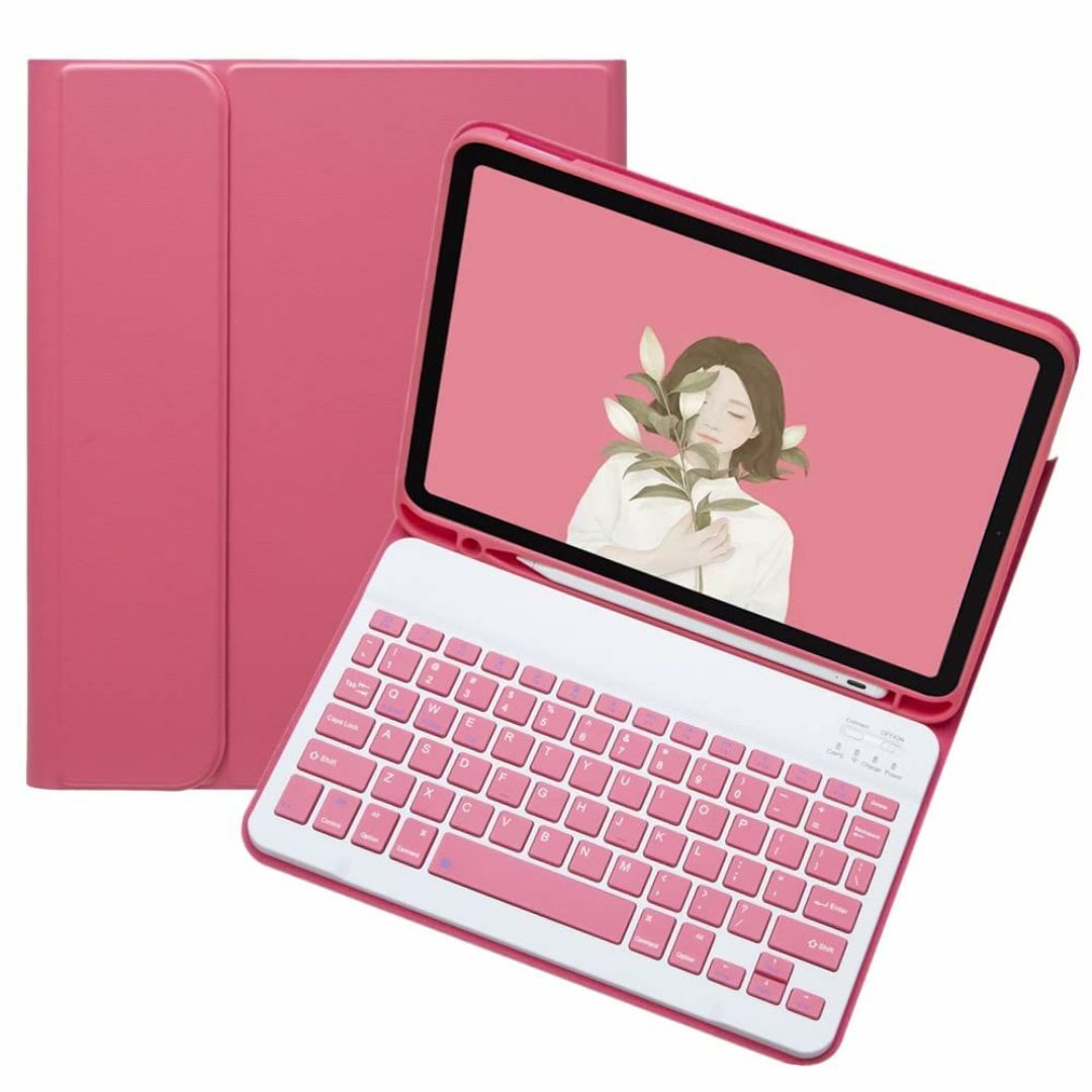 サイズ:iPad第10世代_色:濃いピンク】iPad 第10世代 キーボード サイズ:iPad第10世代_色:濃いピンク】iPad 第10世代 キーボード