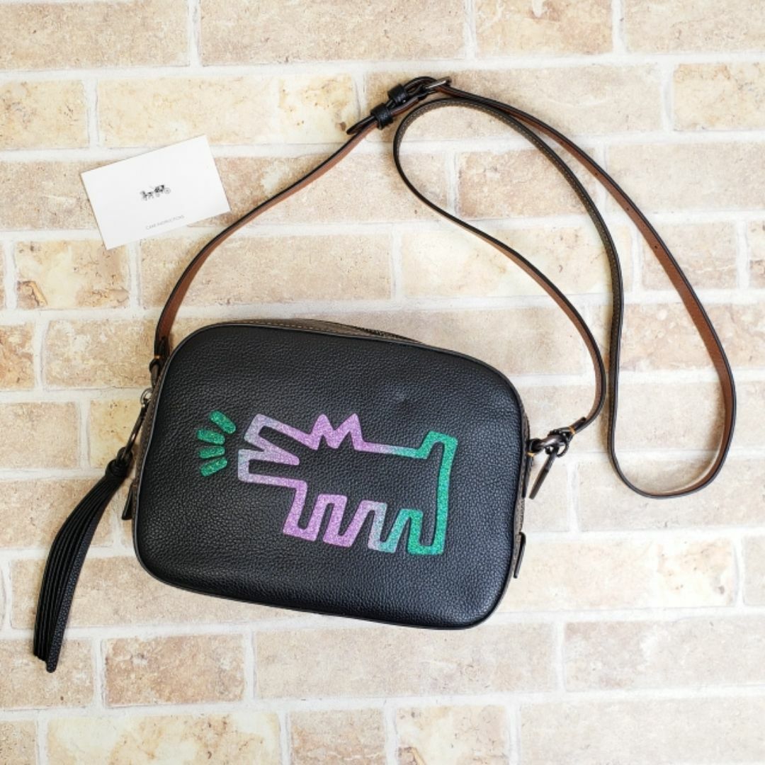 COACH - 美品 コーチ ☆ キースヘリング レザー カメラバッグ COACH - 美品 コーチ ☆ キースヘリング レザー カメラバッグ