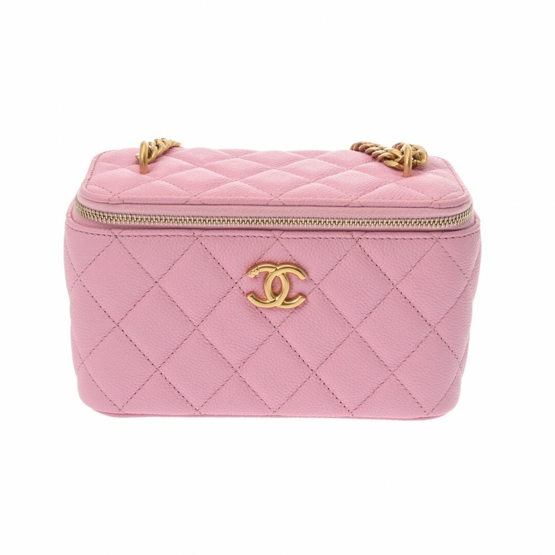 CHANEL - 中古 シャネル CHANEL AP3204 ランダム品番 レディース ショルダーバッグ ピンク グレインドカーフスキン