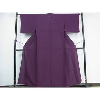 平和屋着物■夏物　色無地　絽　葡萄色　逸品　DAAD9056wb(着物)