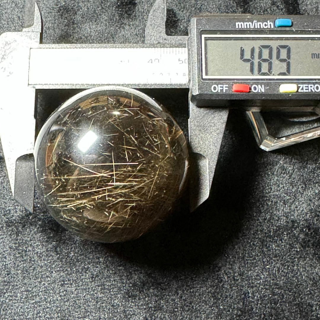 金運アップ◇ゴールドルチルクォーツ◇丸玉 約48.9㎜ 金運アップ◇ゴールドルチルクォーツ◇丸玉 約48.9㎜