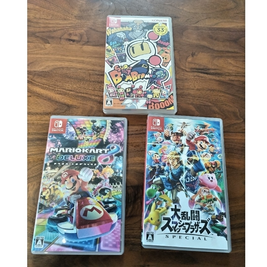 ニンテンドースイッチ　大乱闘スマッシュブラザーズ　マリオカート8　ボンバーマン