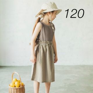 ペアマノン(pairmanon)のpairmanonペアマノン 異素材切り替えドッキングワンピース 120(ワンピース)
