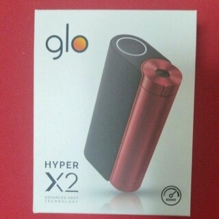 glo - 【新品未使用品】開封後発送 電子タバコ glo HYPER X2 ブラックレッド