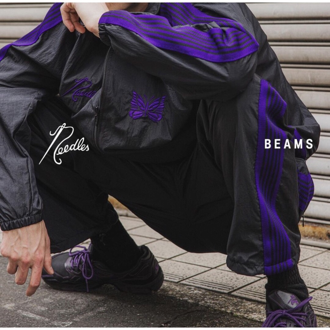 Needles - needles beams 別注 nylon track pants L 黒の通販 by Needles - needles beams 別注 nylon track pants L 黒の通販 by