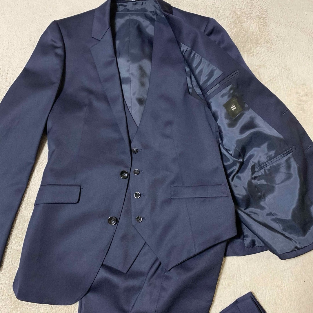 極美品【SUIT SELECT】スリーピーススーツ スキニーモデル 極美品【SUIT SELECT】スリーピーススーツ スキニーモデル