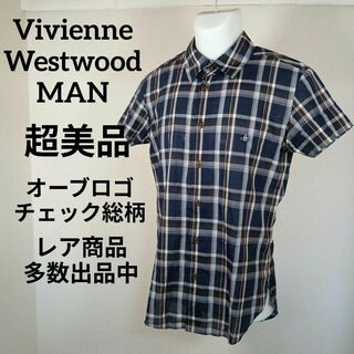 お580超美品　ヴィヴィアンウエストウッドマン　半袖シャツ　44　オーブロゴ(シャツ)