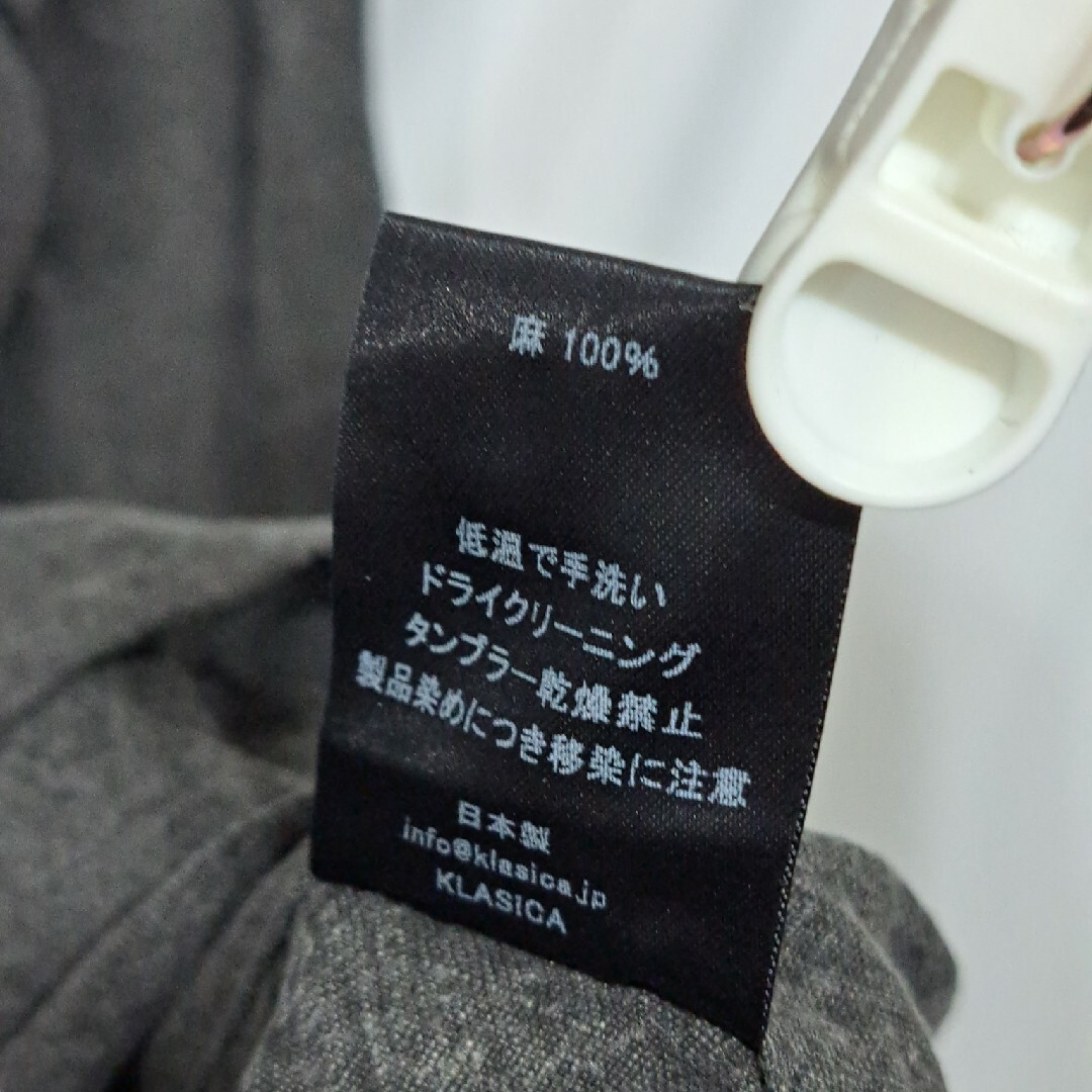 未使用 KLASICA リネンシャツ 長袖 チャコールグレーの通販 by 未使用 KLASICA リネンシャツ 長袖 チャコールグレーの通販 by