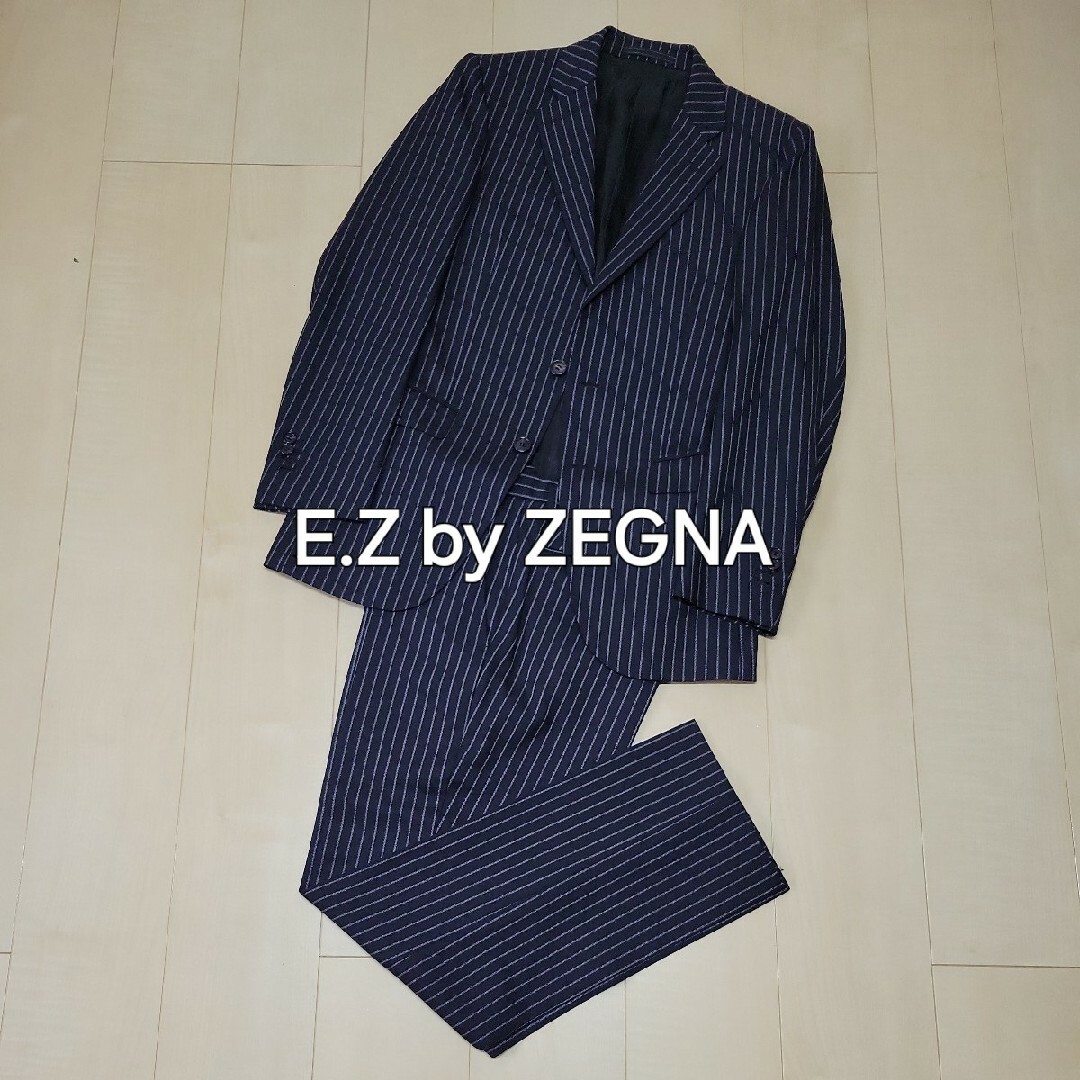 EZ by ERMENEGILD ZEGNA☆ネイビーストライプスーツ ゼニア EZ by ERMENEGILD ZEGNA☆ネイビーストライプスーツ ゼニア