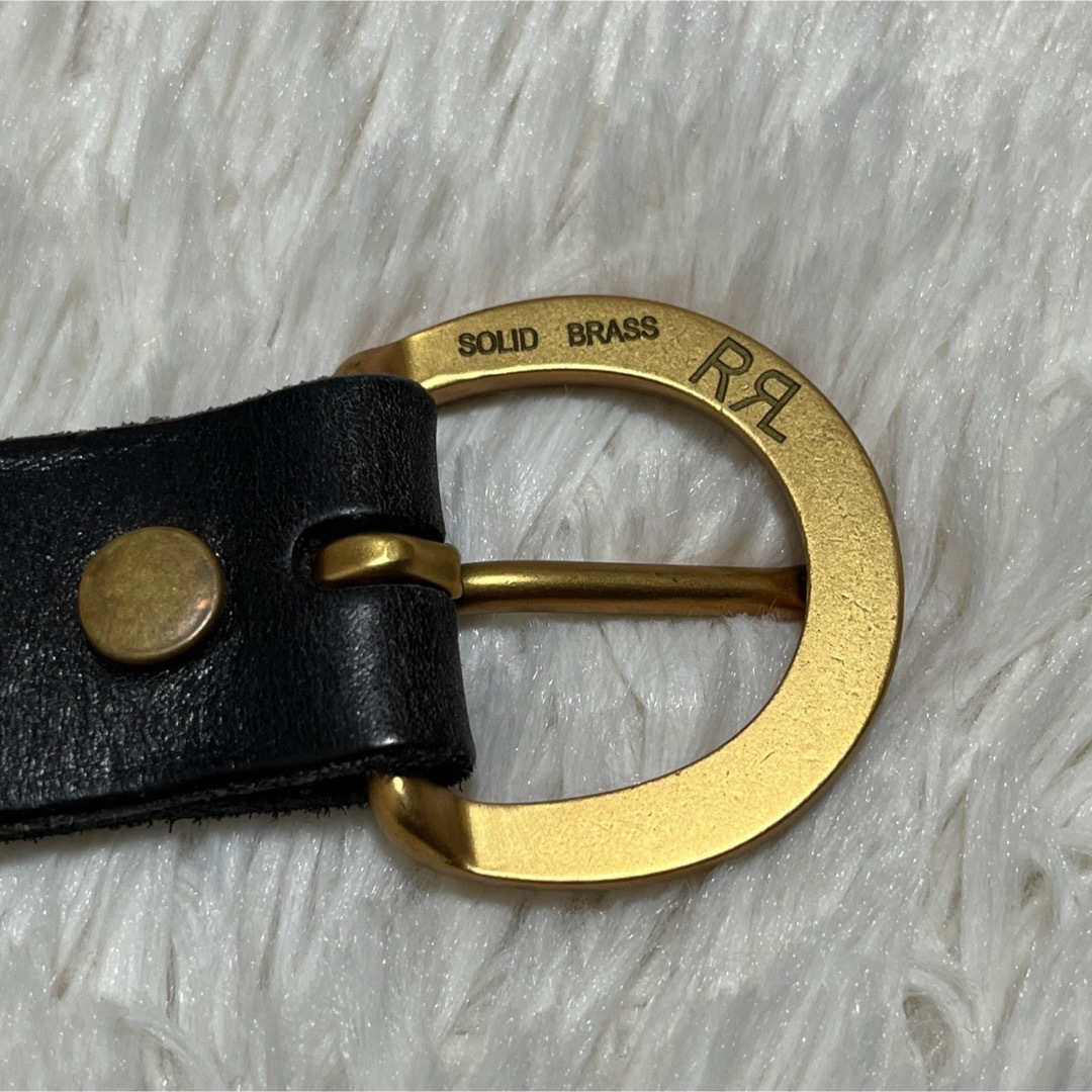 DOUBLE RL ダブルアールエル ベルト ブラック レザー DOUBLE RL ダブルアールエル ベルト ブラック レザー