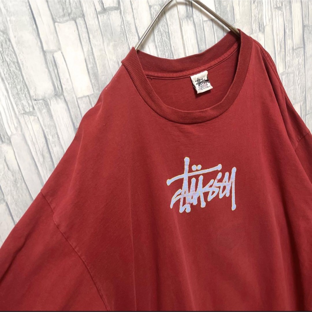 STUSSY - オールド ステューシー 長袖 ロンT エンジ 2XL 90s 白 STUSSY - オールド ステューシー 長袖 ロンT エンジ 2XL 90s 白