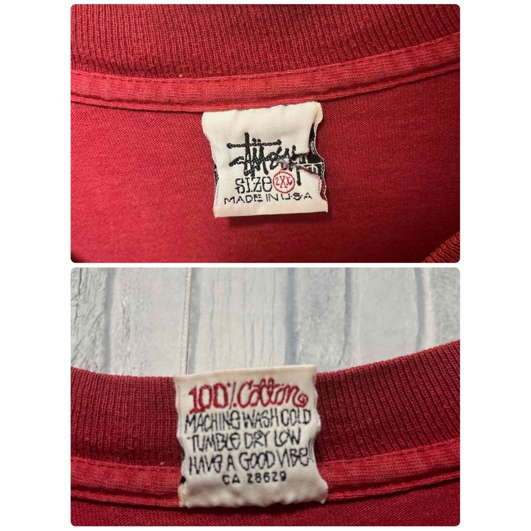 STUSSY - オールド ステューシー 長袖 ロンT エンジ 2XL 90s 白 STUSSY - オールド ステューシー 長袖 ロンT エンジ 2XL 90s 白