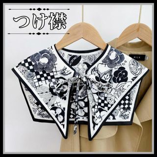 つけ襟 花柄 レディース オシャレ ファッション スカーフ 小物 総柄(バンダナ/スカーフ)
