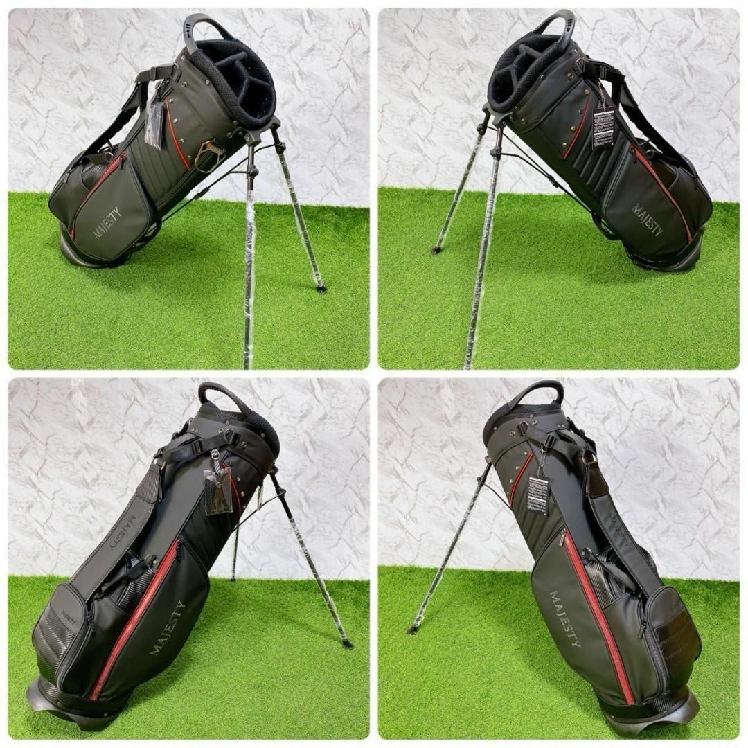 新品】MAJESTY マジェスティ キャディバッグ 軽量 スタンド式 スリム 新品】MAJESTY マジェスティ キャディバッグ 軽量 スタンド式 スリム