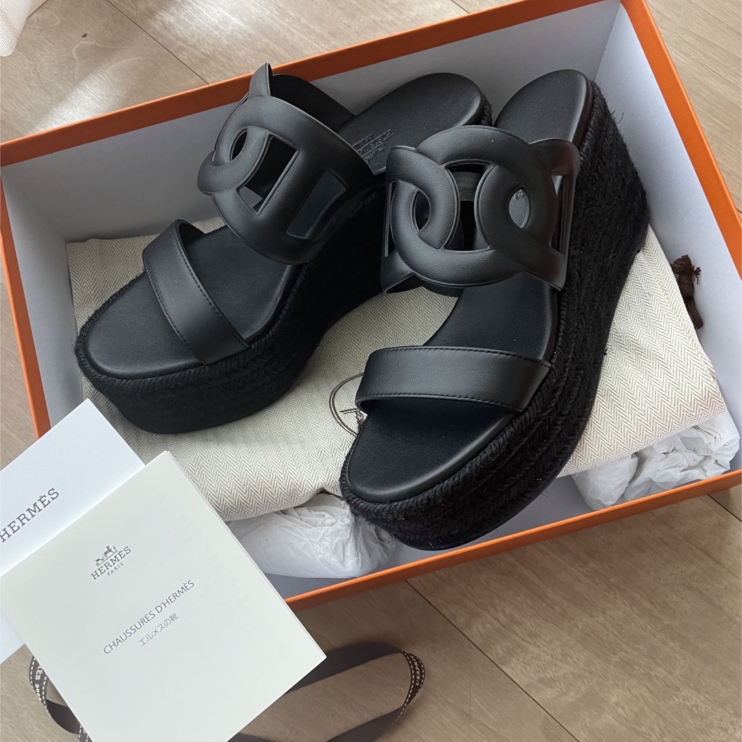 Hermes(新品未使用)エルメス サンダル オラン ブラック36 Hermes(新品未使用)エルメス サンダル オラン ブラック36