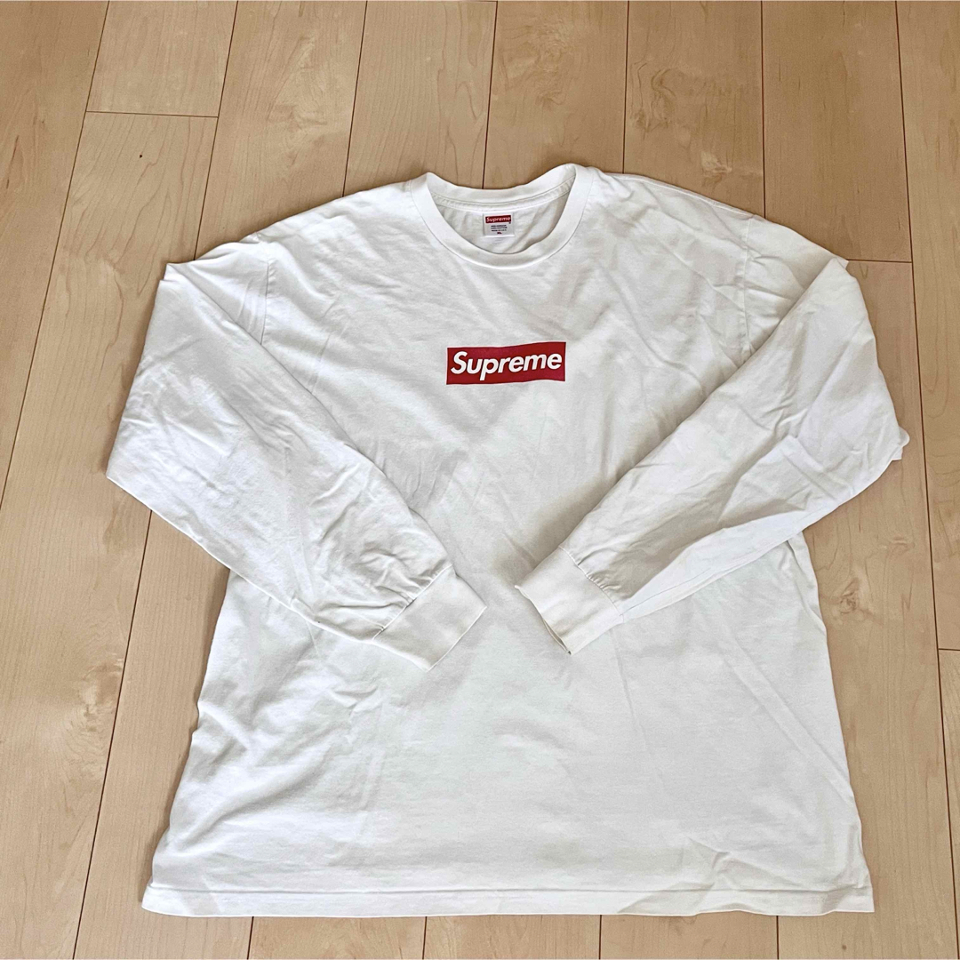supreme ボックスロゴ XL 人気サイズ ロンT 白 赤 トレーナー supreme ボックスロゴ XL 人気サイズ ロンT 白 赤 トレーナー
