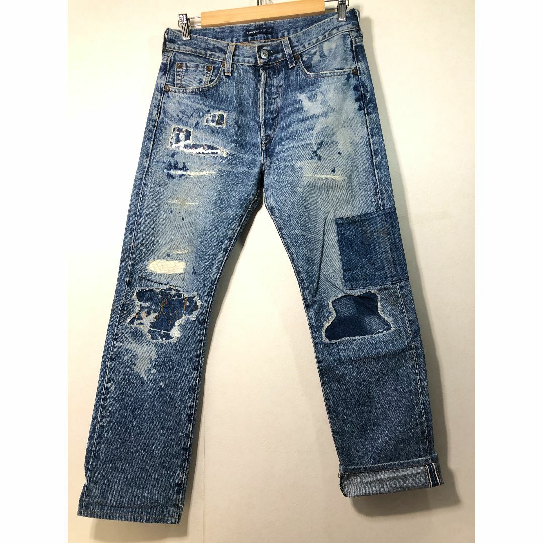 530641● LEVI'S MADE&CRAFTED 501 ダメージ加工 デ
