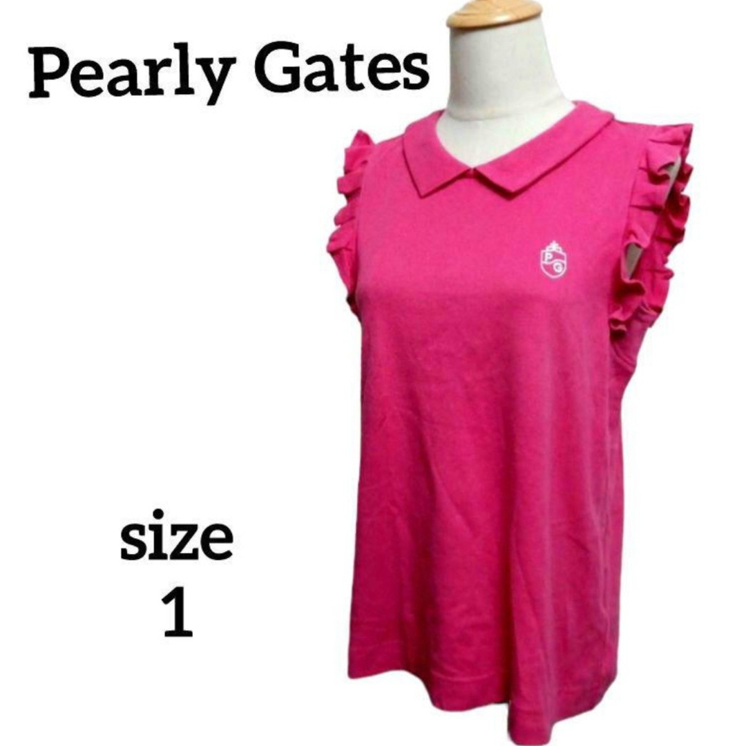 PEARLY 悲しい GATES パーリーゲイツ 襟付き ノースリーブ T PEARLY 悲しい GATES パーリーゲイツ 襟付き ノースリーブ T