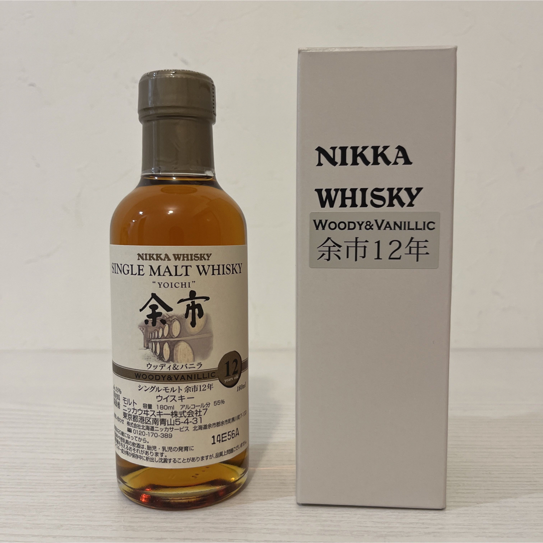 ニッカウヰスキー - 余市12年ウッディ&バニラ 180ml 箱付き 蒸留 ニッカウヰスキー - 余市12年ウッディ&バニラ 180ml 箱付き 蒸留