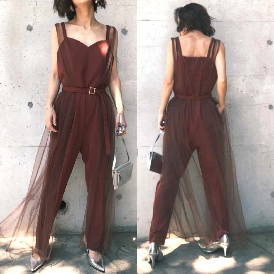 Ameri VINTAGE - Ameri【タグ付新品】チュール ロンパース 結婚 Ameri VINTAGE - Ameri【タグ付新品】チュール ロンパース 結婚