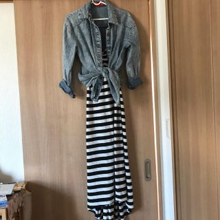 セシルマクビー(CECIL McBEE)の【り♡様専用】デニムシャツ&ボーダーマキシワンピ(シャツ/ブラウス(長袖/七分))