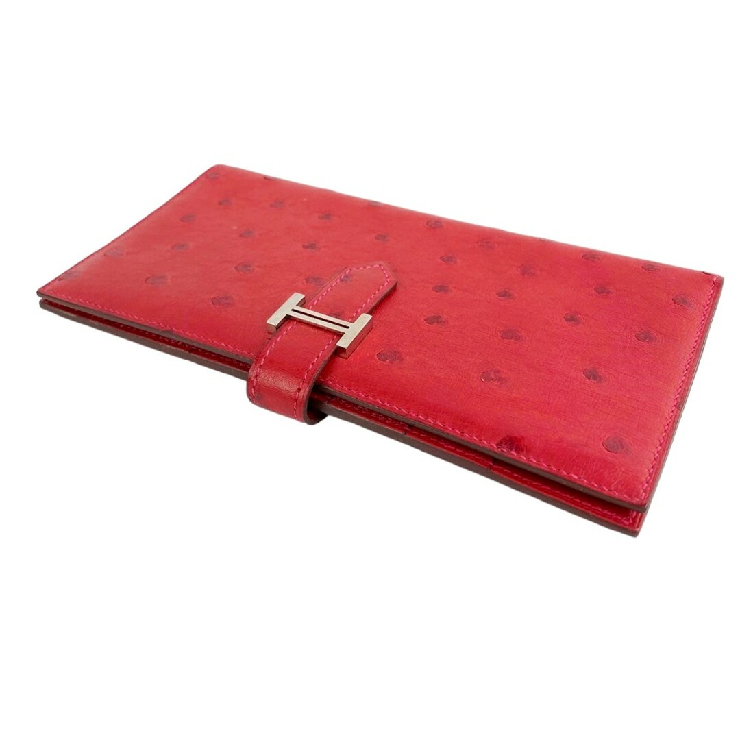 HERMES - □美品□ エルメス ベアン 長財布 オーストリッチ HERMES - □美品□ エルメス ベアン 長財布 オーストリッチ