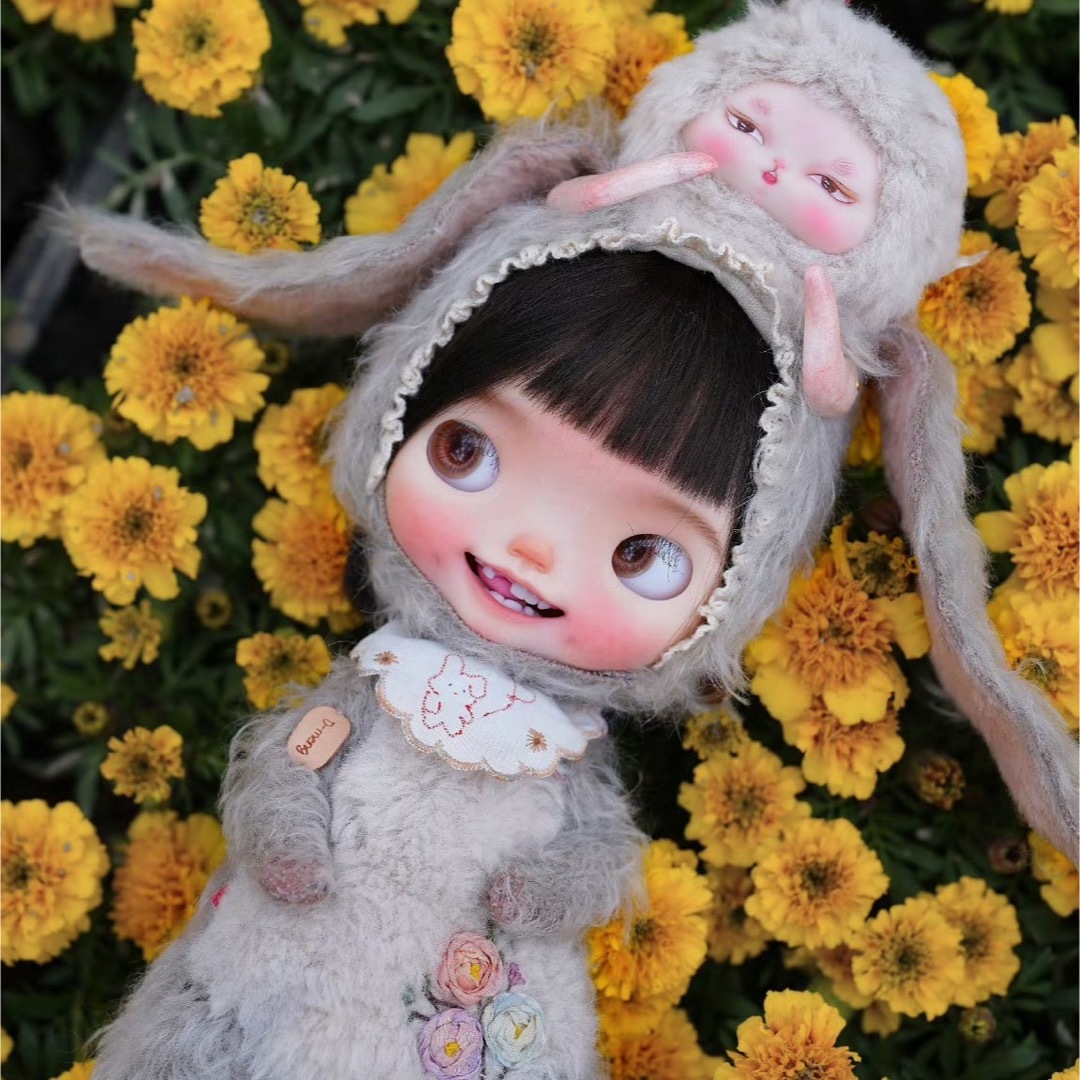 ブライス お洋服 アウトフィット 着ぐるみ うさぎ 海外作家製 森 ブライス お洋服 アウトフィット 着ぐるみ うさぎ 海外作家製 森