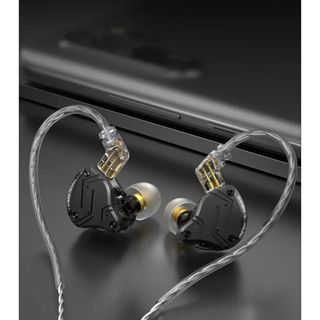 KZ ZS10 PRO X 高音質 有線イアホン マイク付 リケーブル可能(ヘッドフォン/イヤフォン)