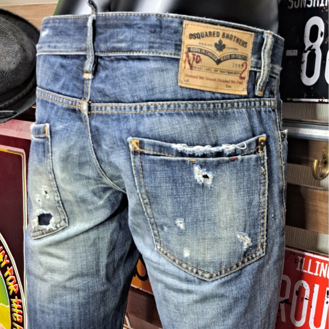 Dsquared2 ディースクエアード クラッシュ加工 デニム ジーンズ 48 Dsquared2 ディースクエアード クラッシュ加工 デニム ジーンズ 48