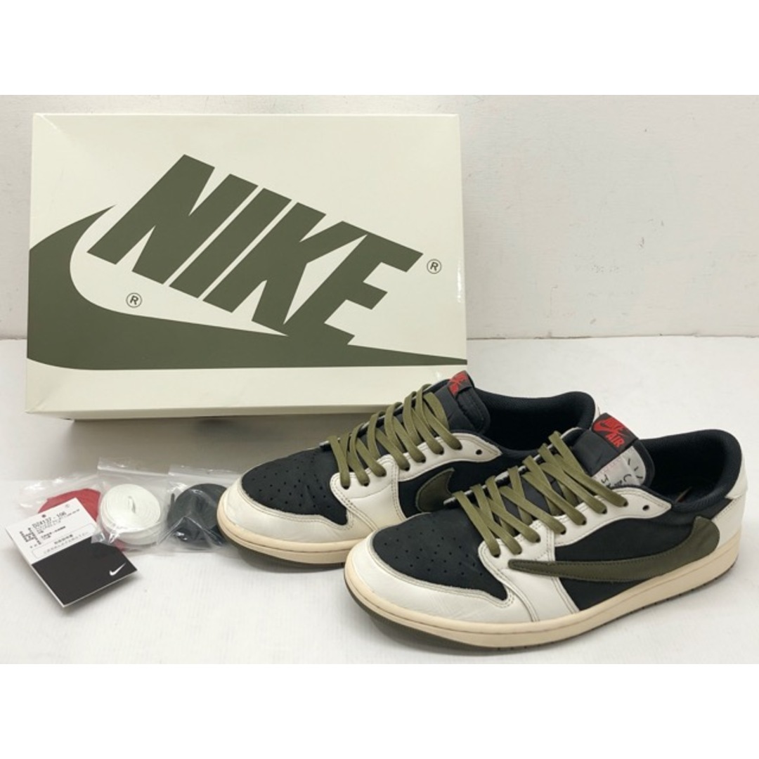 NIKE - NIKE × TRAVIS SCOTT ナイキ トラヴィス スコット WMNS AIR JORDAN 1 LOW OG SP ウィメンズ エア ジョーダン 1 ロー MEDIUM OLIVE / DZ4137-106 29.0cm 【64633-007】
