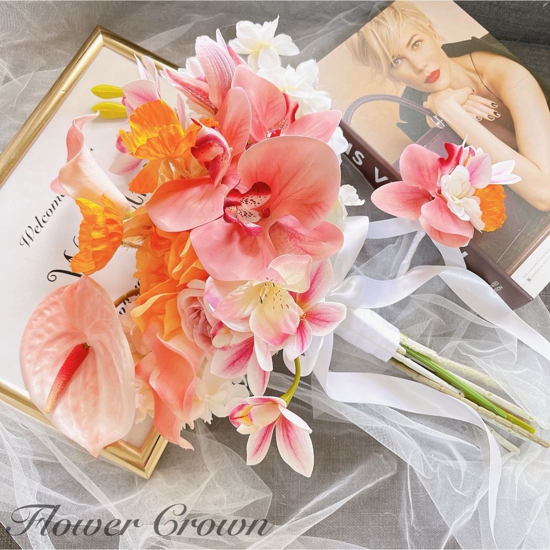 結婚式 前撮り ブーケ アーティフィシャルフラワー てろ 結婚式 前撮り ブーケ アーティフィシャルフラワー てろ