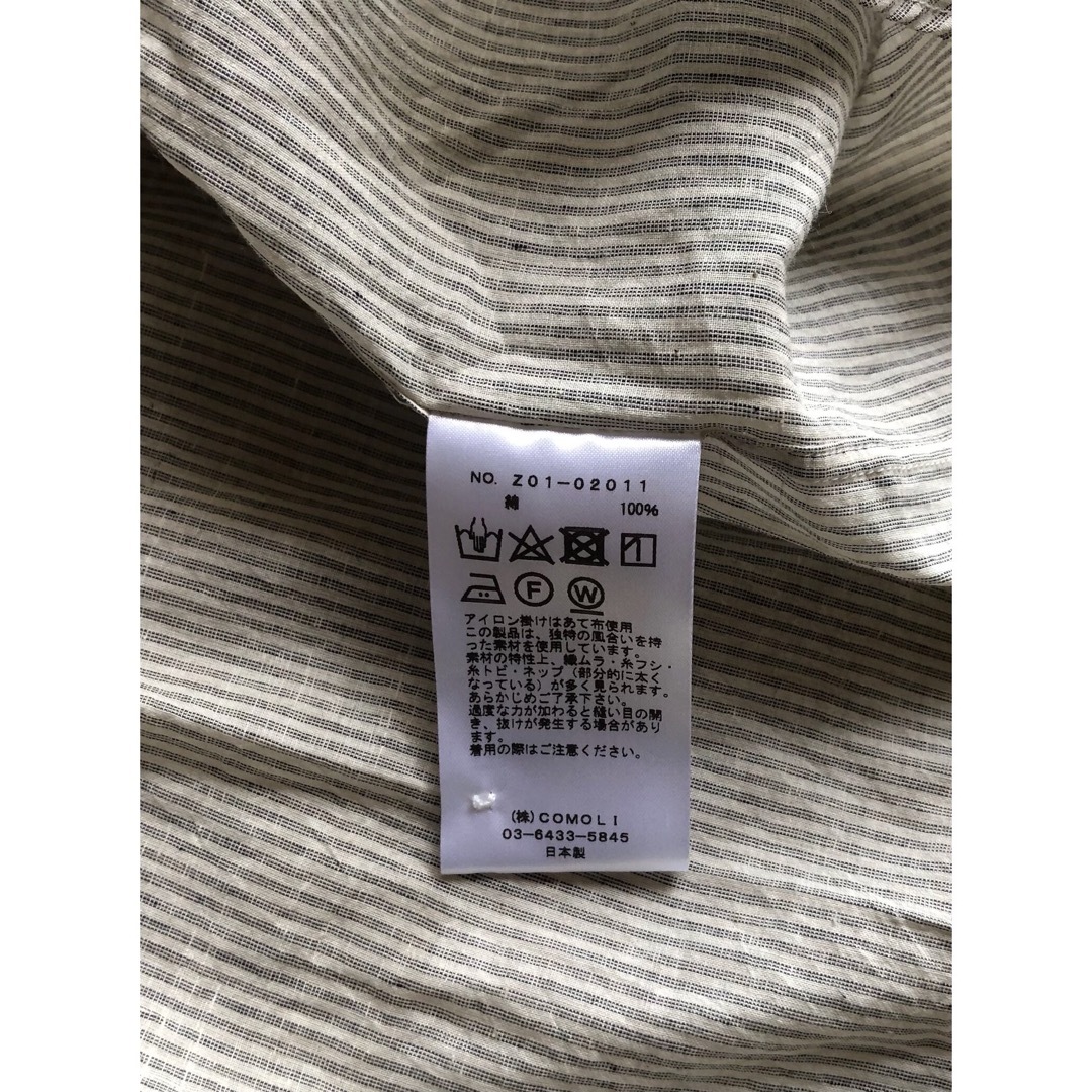 comoli 24ss KHADI コットン コモリシャツ 3 STRIPE comoli 24ss KHADI コットン コモリシャツ 3 STRIPE