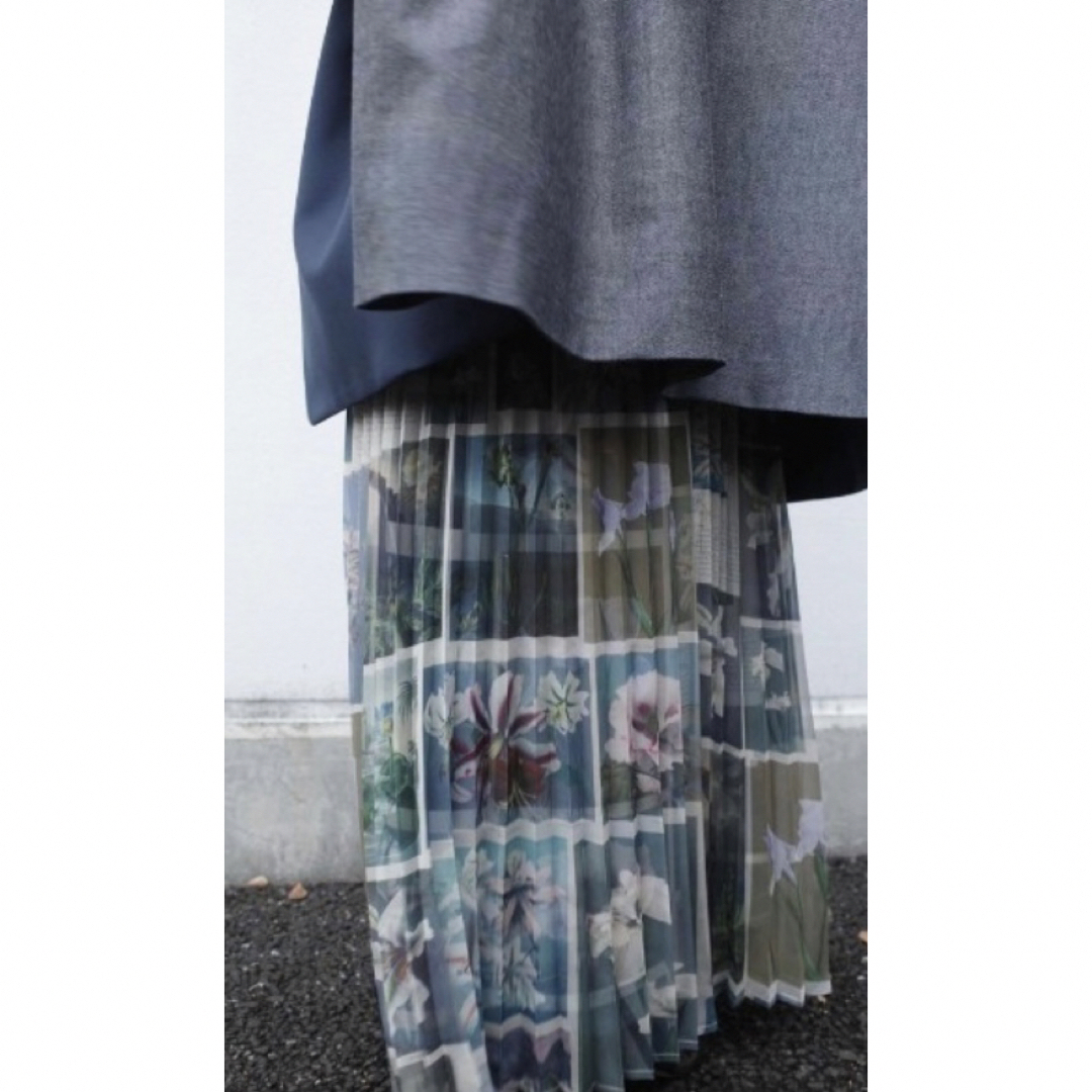 AMERI FLOWER PATCHWORK PLEATED SKIRT AMERI FLOWER PATCHWORK PLEATED SKIRT