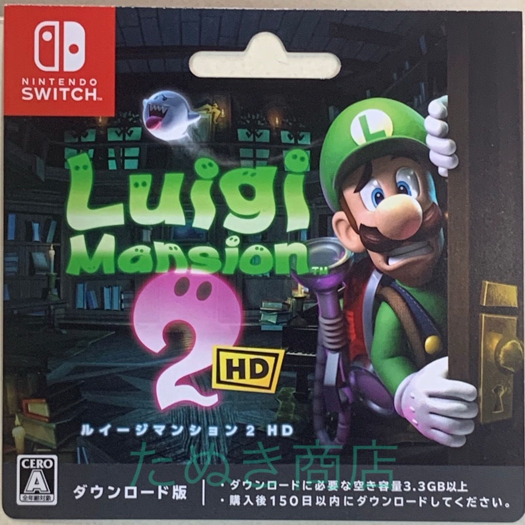 Nintendo Switch - ルイージマンション2 HD ダウンロードカード Nintendo Switch - ルイージマンション2 HD ダウンロードカード